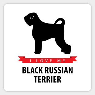 I Love My Black Russian Terrier Sticker